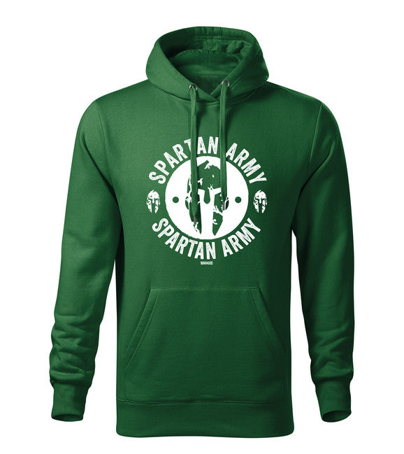 DRAGOWA Archelaos felpa con cappuccio da uomo, verde 320g/m2