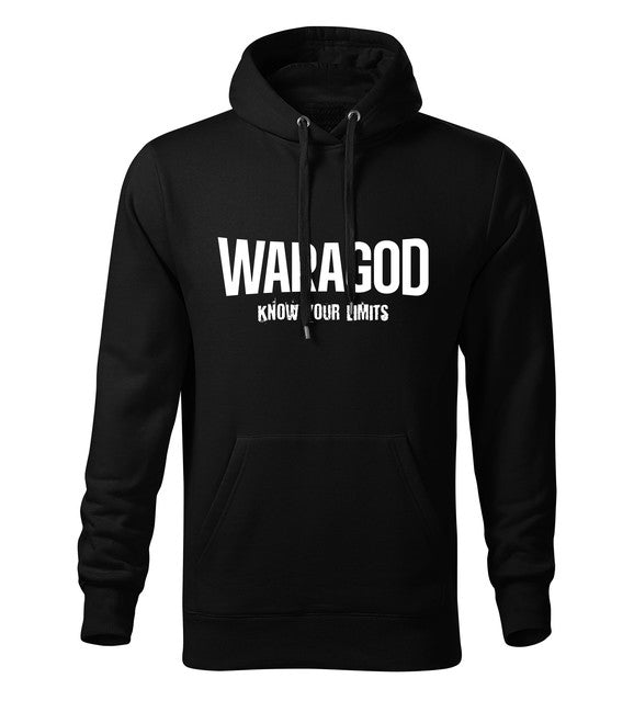WARAGOD Know Your Limits felpa con cappuccio, nera 300g/m2