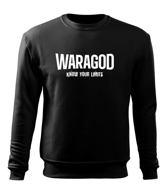 WARAGOD Know Your Limits felpa da uomo nero 300g/m2
