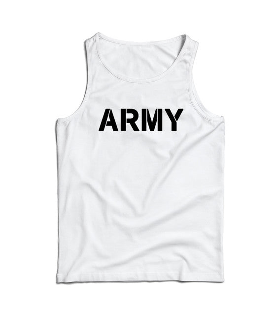 DRAGOWA ARMY canottiera da uomo, bianca 160g/m2