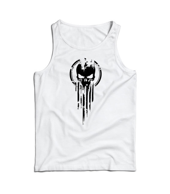 DRAGOWA Skull canotta 160g/m2, bianco