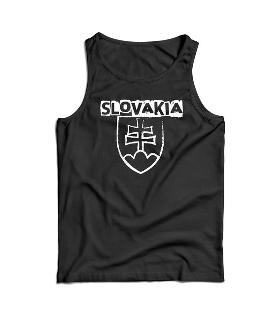 DRAGOWA Canotta da uomo con emblema slovacco, nero 160g/m2