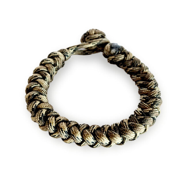 WARAGOD Ectar bracciale in paracord con chiusura regolabile, mimetico coyote