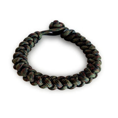 WARAGOD Ectar bracciale in paracord con chiusura regolabile, verde mimetico