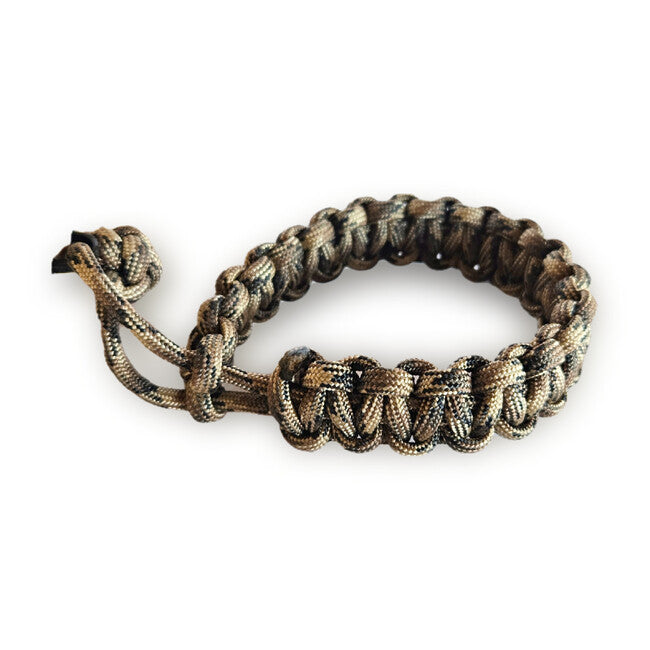 WARAGOD Ilmë bracciale in paracord con chiusura regolabile, camo coyote