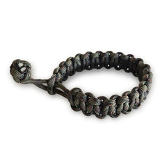 WARAGOD Ilmë bracciale in paracord con chiusura regolabile, verde mimetico