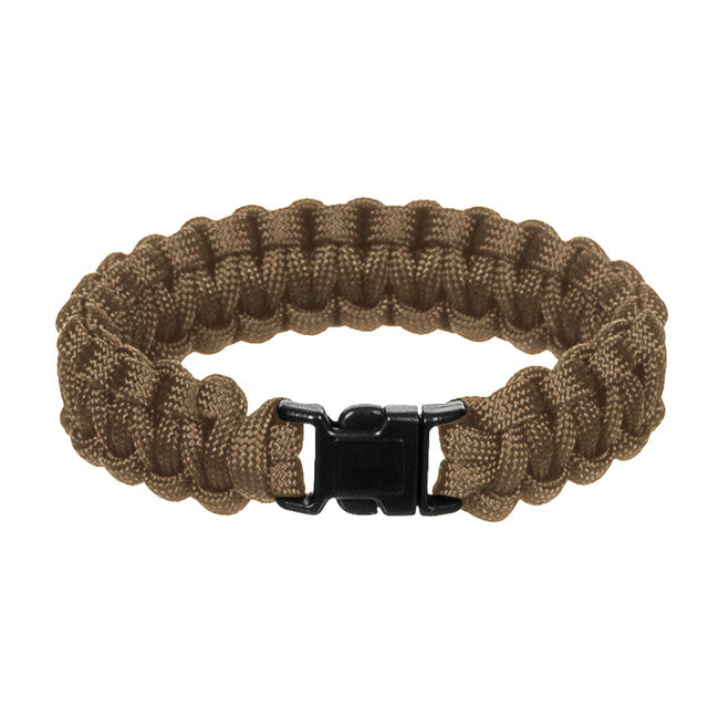 WARAGOD Corna bracciale in paracord con clip in plastica, coyote