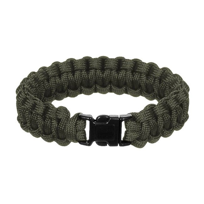 WARAGOD Corna bracciale in paracord con clip in plastica, verde