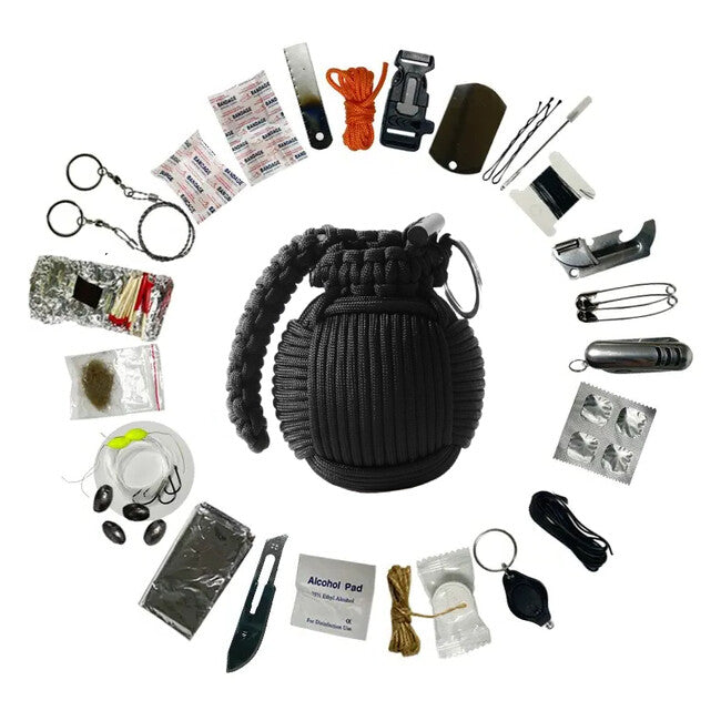 WARAGOD Menel kit di sopravvivenza, nero