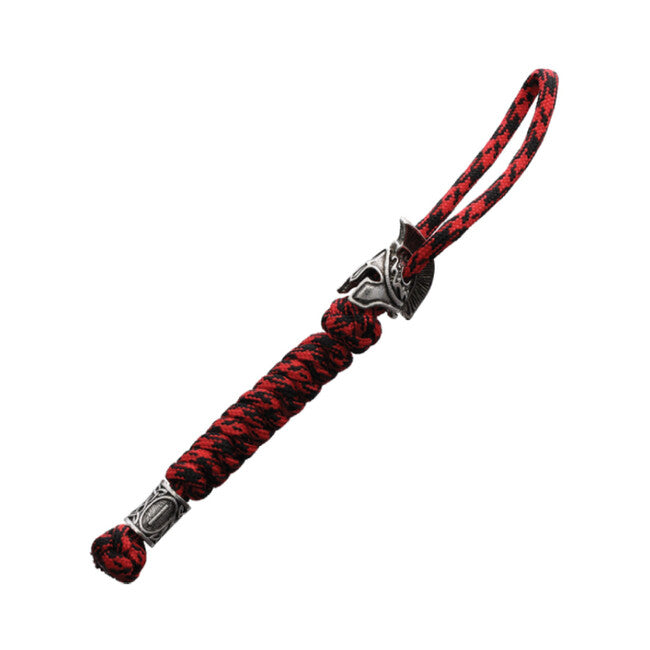 WARAGOD Nénar portachiavi spartano in paracord, rosso