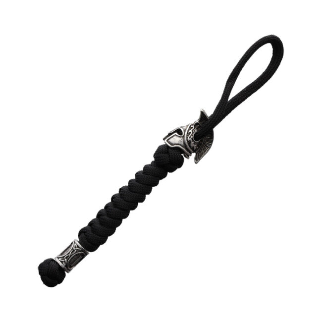 WARAGOD Nénar portachiavi spartano in paracord, nero