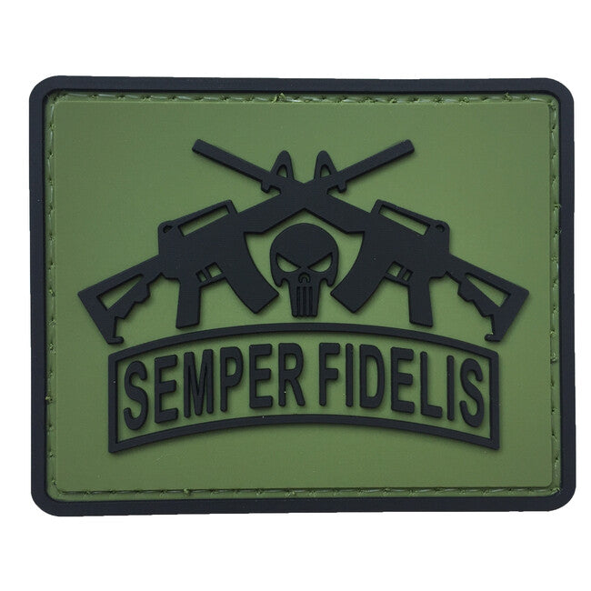 WARAGOD Semper Fidelis toppa in pvc, verde