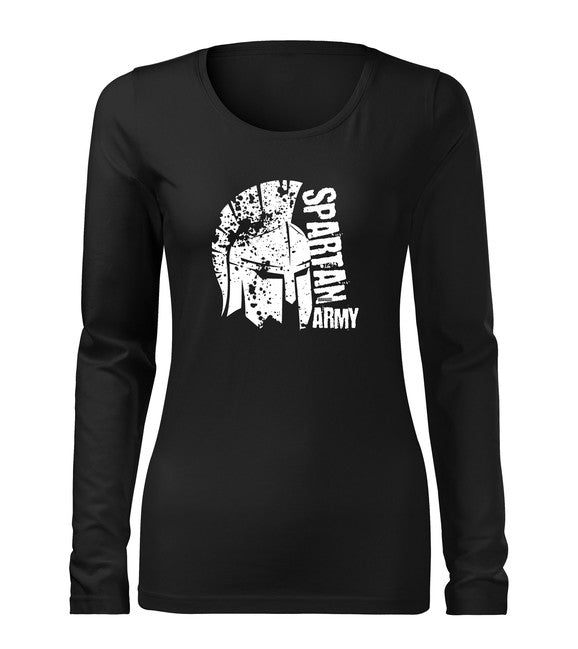 DRAGOWA Leon T-shirt donna a maniche lunghe, nero 160g/m2