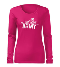 DRAGOWA Slim t-shirt a maniche lunghe da donna Nabis 160 g/m², rosa