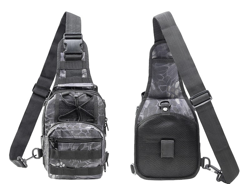 WARAGOD Soldat assault S borsa a tracolla, serpente grigia nera