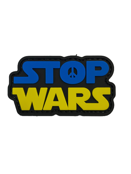 WARAGOD Stop alla guerra applique in pvc