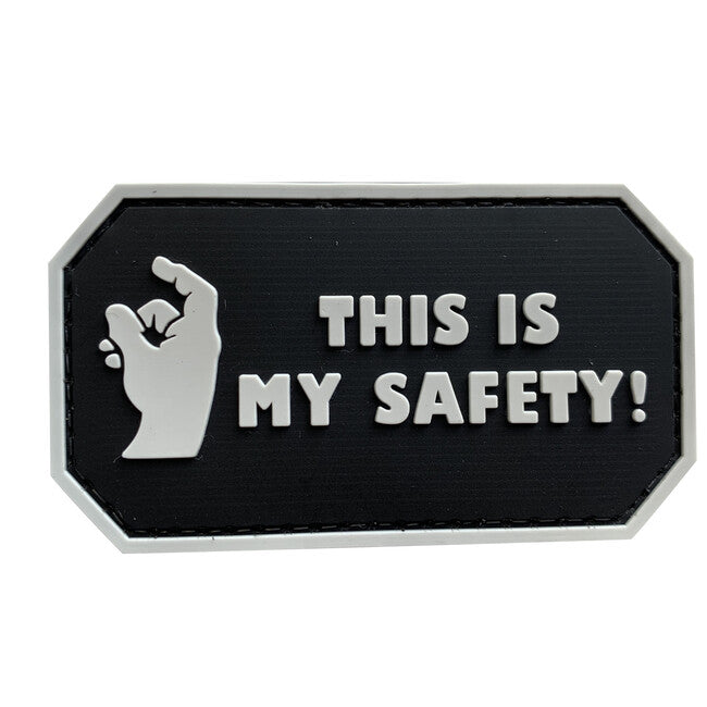 WARAGOD Questa é la mia sicurezza toppa in pvc, nera
