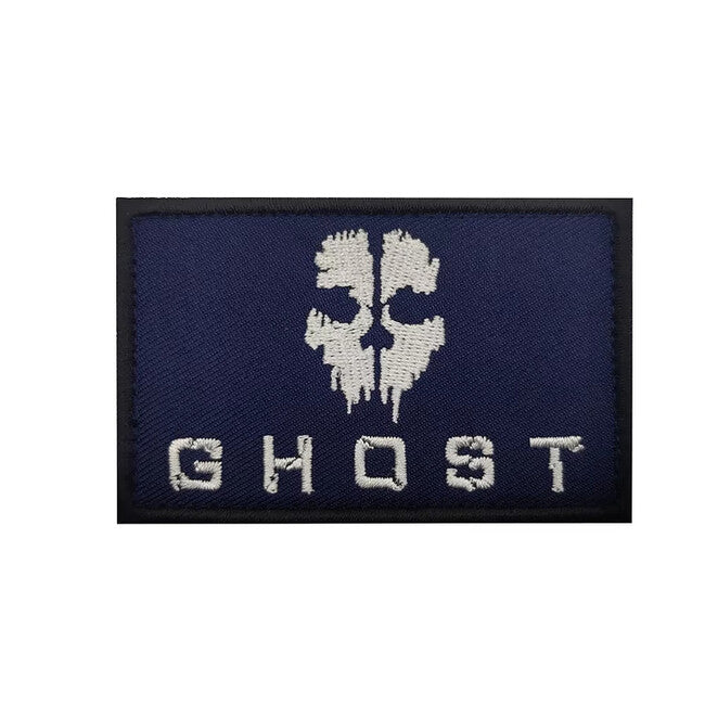 WARAGOD Maschera fantasma Call of Duty con patch ricamata, nera