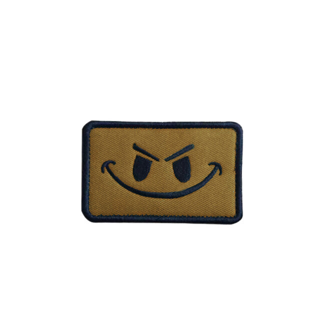 WARAGOD Emoticon toppa ricamata , coyot