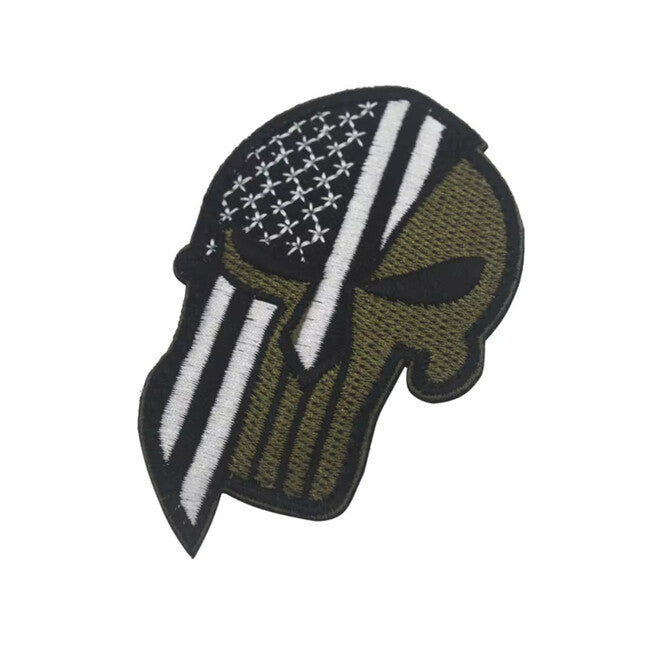 WARAGOD Toppa ricamata Punisher, nero