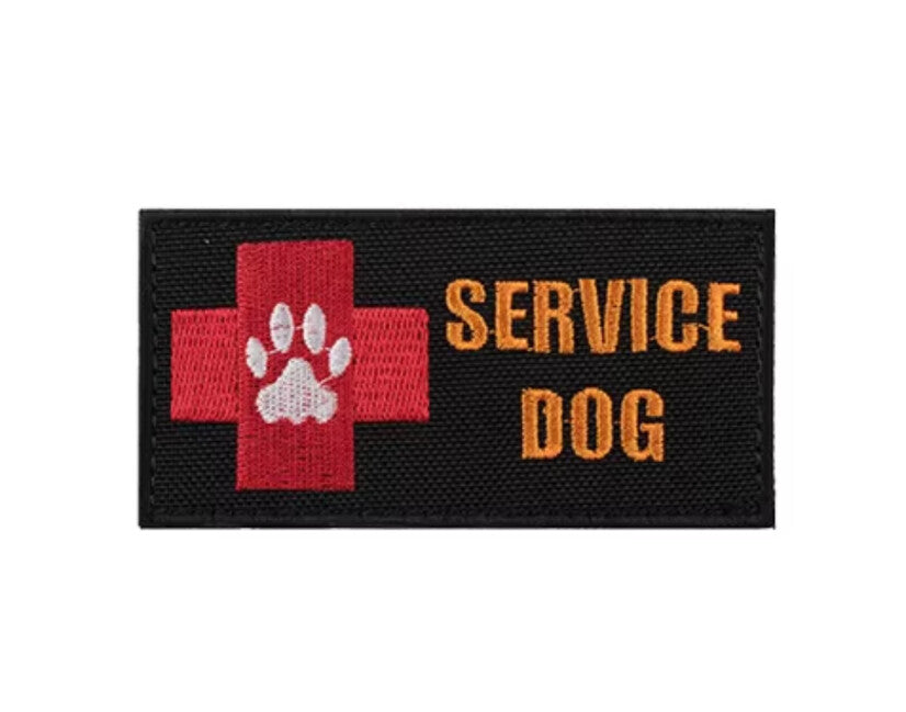 WARAGOD Service Dog Rescue Team toppa ricamata, nero
