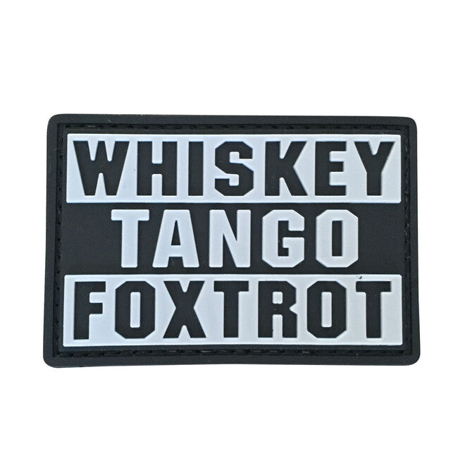 WARAGOD Whiskey Tango toppa in pvc, nera e grigia