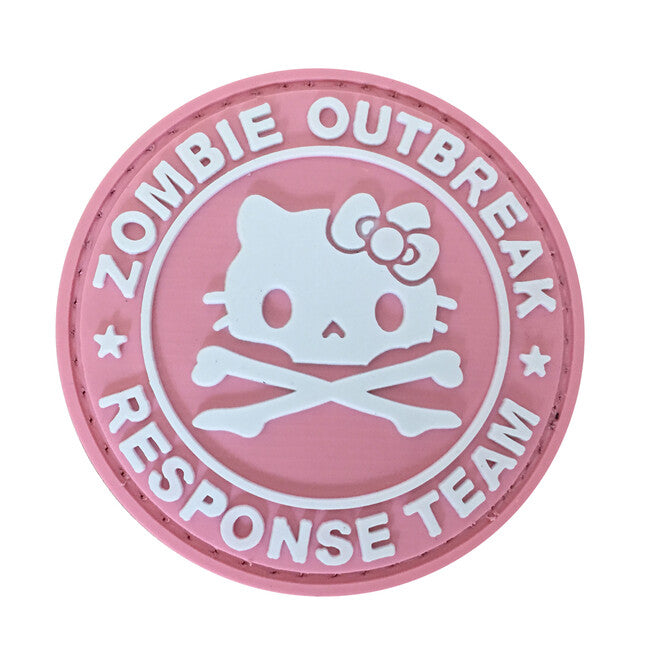 WARAGOD Zombie Outbreak Kitty applique in pvc, rosa