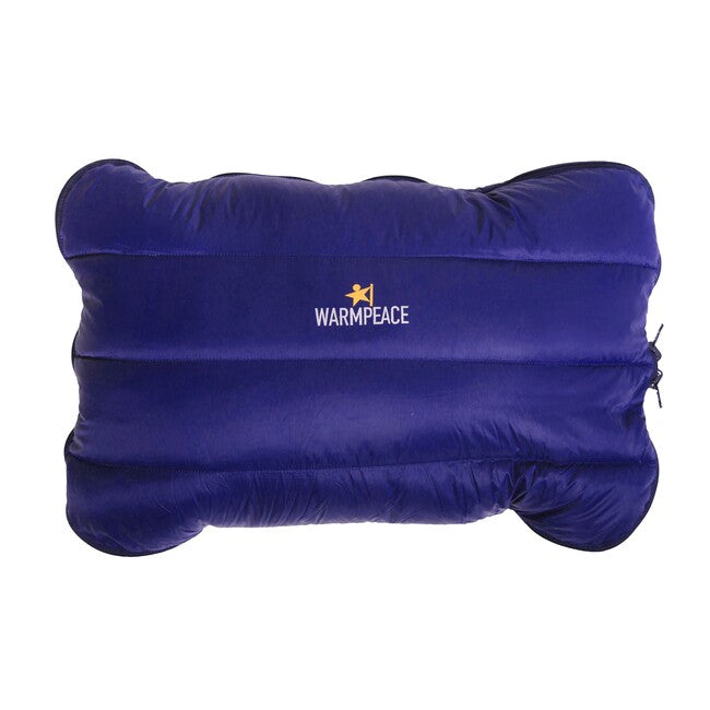 Warmpeace Cuscino con piuma Zip, blu ombra