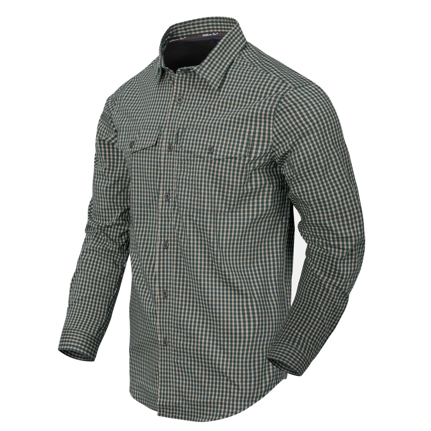 Helikon-Tex košeľa Taktická Savage Green Checkered na skryté nosenie
