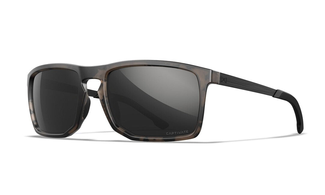 WileyX Axe occhiali da sole Captivate Polarized Black Mirror/ Matte Tortoise Brown