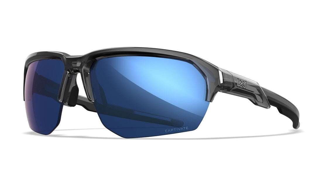 WileyX Jakl occhiali da sole captivate polarized blue mirror/gloss crystal grey