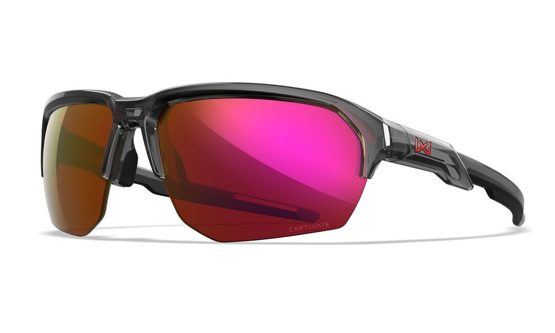 WileyX Jakl occhiali da sole, captivate red mirror/ gloss crystal grey