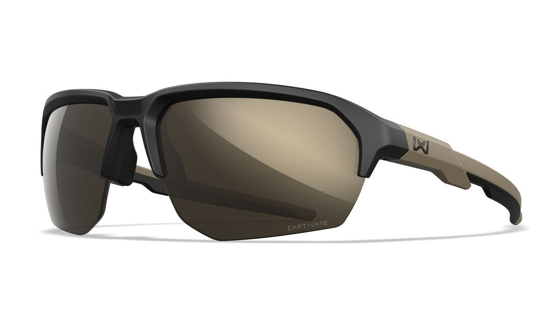 WileyX Jakl occhiali da sole Captivate Tungsten Mirror/ Nero Opaco/Tan