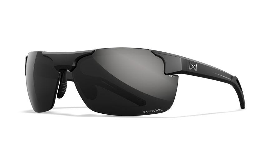 WileyX Prime Captivate occhiali da sole polarized specchio nero, matte black