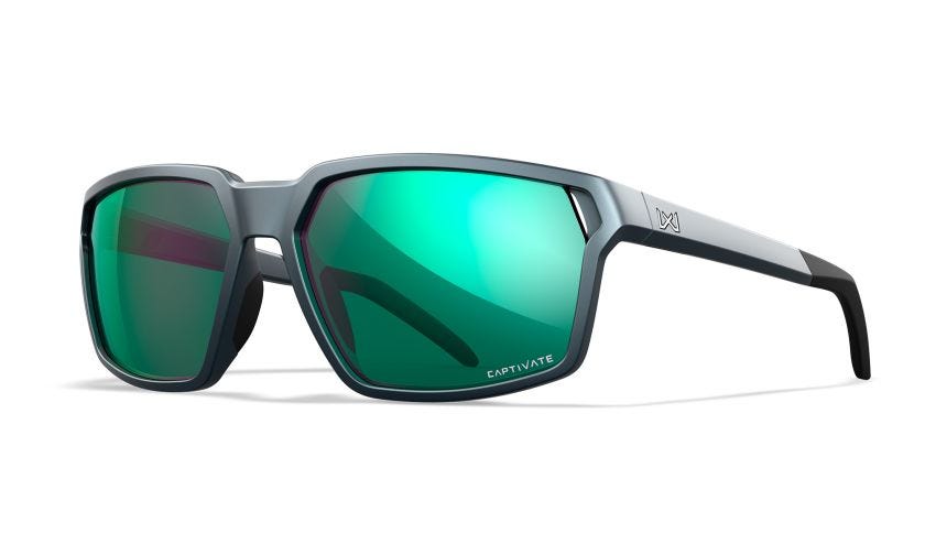 WileyX Sierra occhiali da sole Captivate polarizzati a specchio verde, matte graphite