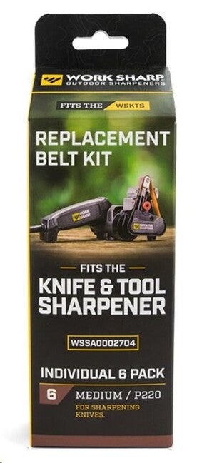 Work Sharp P220 nastro abrasivo di ricambio per WSKTS-I, confezione da 6 pezzi