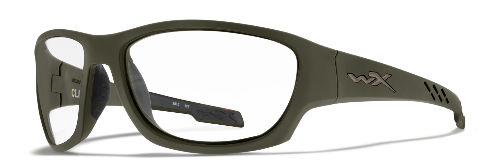 Wiley X Climb Glasses, Smoke Grey, Green