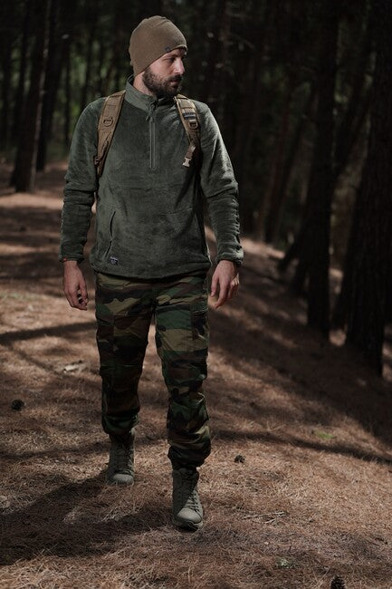 Pentagon Grizzly felpa in pile, nera