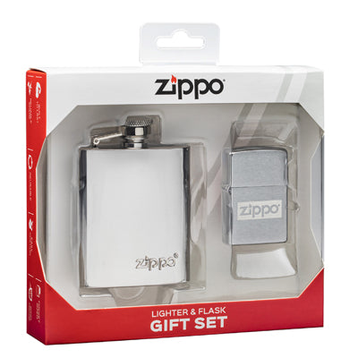 Zippo Accendino e bottiglia, cromata