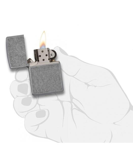 Zippo Accendino a benzina, argento antico