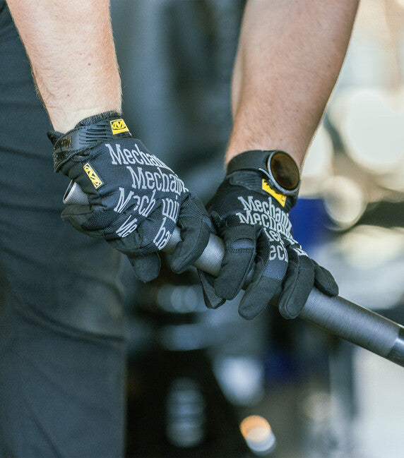 Mechanix Original guanti tattici, neri con scritte bianchi